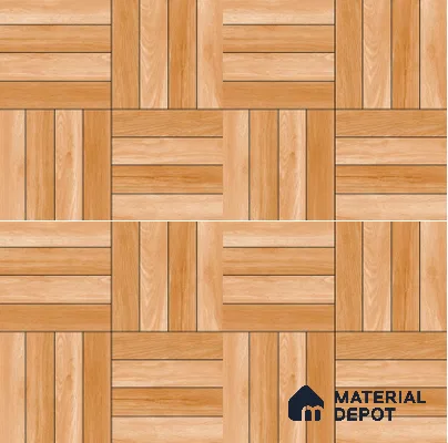 Parking Floor Tile TL 00416 Earth Brown 16 x 16 inch Vitrified Anti Skid Matte Finish Heavy Duty Tile - 12 mm | Suitable For Balcony, Terrace, Pathways | Pattern Alignment May Vary | 2-3 mm Spacer is Mandatory