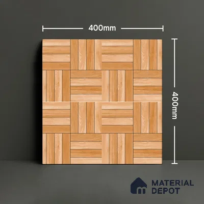 Parking Floor Tile TL 00416 Earth Brown 16 x 16 inch Vitrified Anti Skid Matte Finish Heavy Duty Tile - 12 mm | Suitable For Balcony, Terrace, Pathways | Pattern Alignment May Vary | 2-3 mm Spacer is Mandatory
