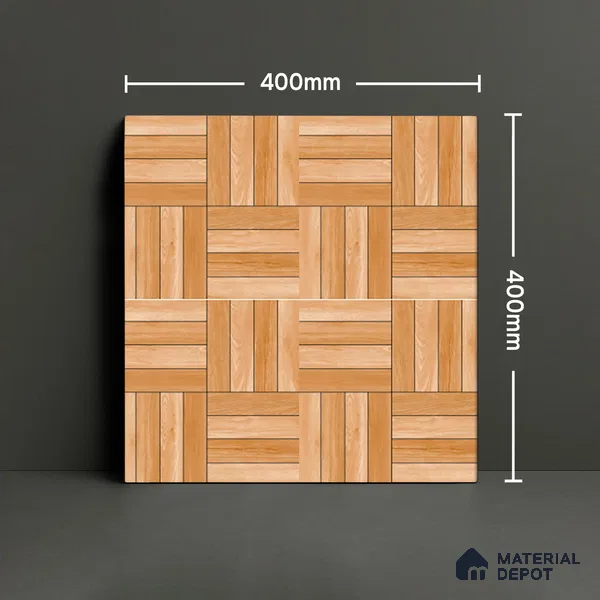 Parking Floor Tile TL 00416 Earth Brown 16 x 16 inch Vitrified Anti Skid Matte Finish Heavy Duty Tile - 12 mm | Suitable For Balcony, Terrace, Pathways | Pattern Alignment May Vary | 2-3 mm Spacer is Mandatory