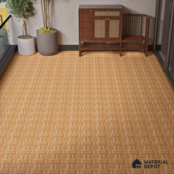 Parking Floor Tile TL 00416 Earth Brown 16 x 16 inch Vitrified Anti Skid Matte Finish Heavy Duty Tile - 12 mm | Suitable For Balcony, Terrace, Pathways | Pattern Alignment May Vary | 2-3 mm Spacer is Mandatory