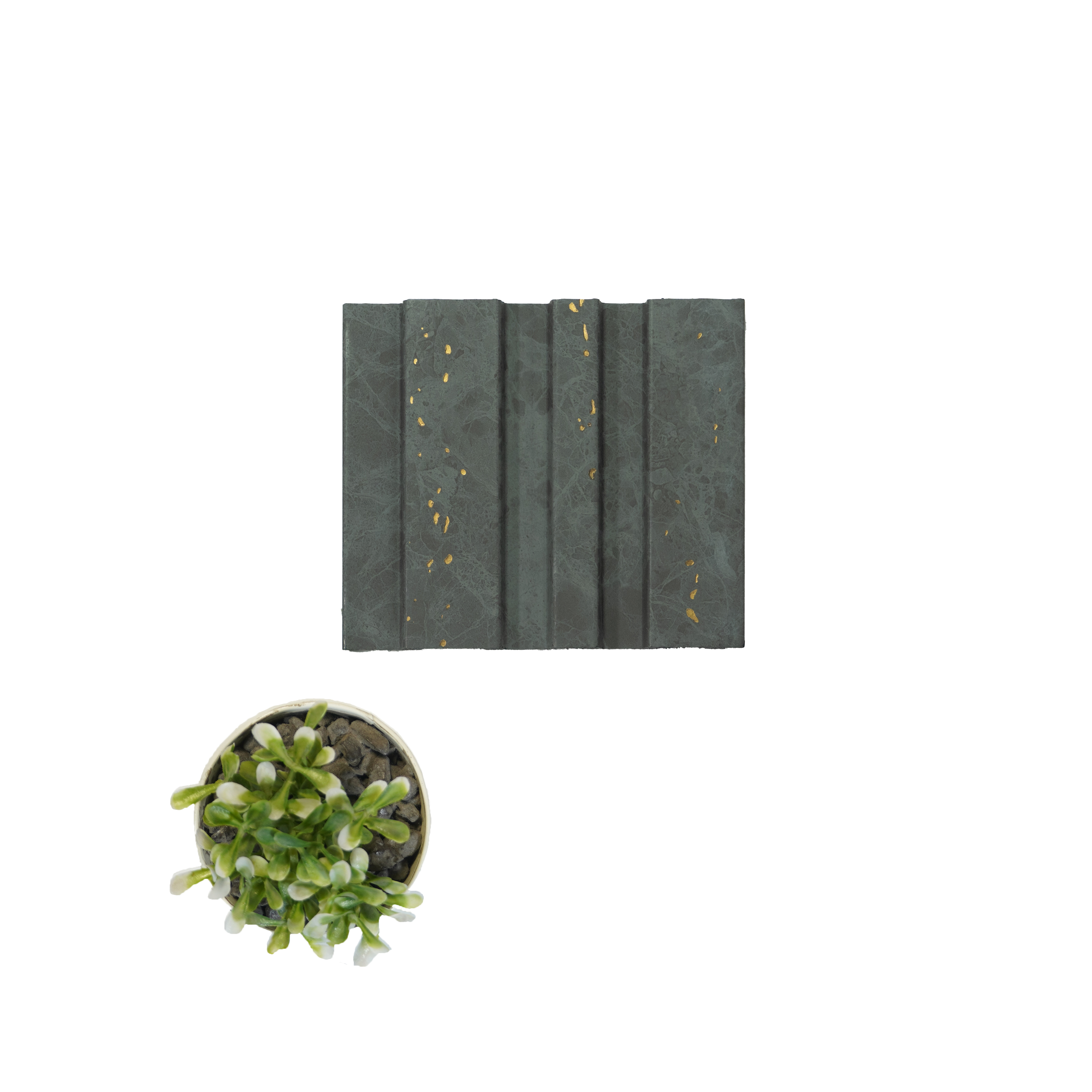 Grey Marble Louver 1178 244 (Trend 1178) 8 ft x 4.9 inch Charcoal Panel - 12 mm | Suitable for Feature Wall, TV Unit & Living Room | Width is Subjected to 5% Variation