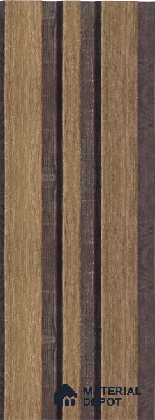 Brown Wooden Louver 1182 244 (Trend 1182) 8 ft x 4.9 inch Charcoal Panel - 12 mm | Suitable for Feature Wall, TV Unit & Living Room | Width is Subjected to 5% Variation