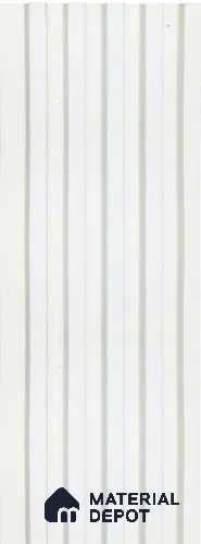 White Plain Colour Louver 1185 244 (Trend 1185) 8 ft x 4.9 inch Charcoal Panel - 12 mm | Suitable for Feature Wall, TV Unit & Living Room | Width is Subjected to 5% Variation