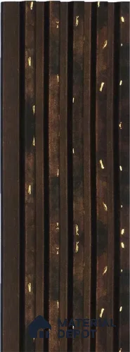 Brown Wooden Louver 1186 244 (Trend 1186) 8 ft x 4.9 inch Charcoal Panel - 12 mm | Suitable for Feature Wall, TV Unit & Living Room | Width is Subjected to 5% Variation