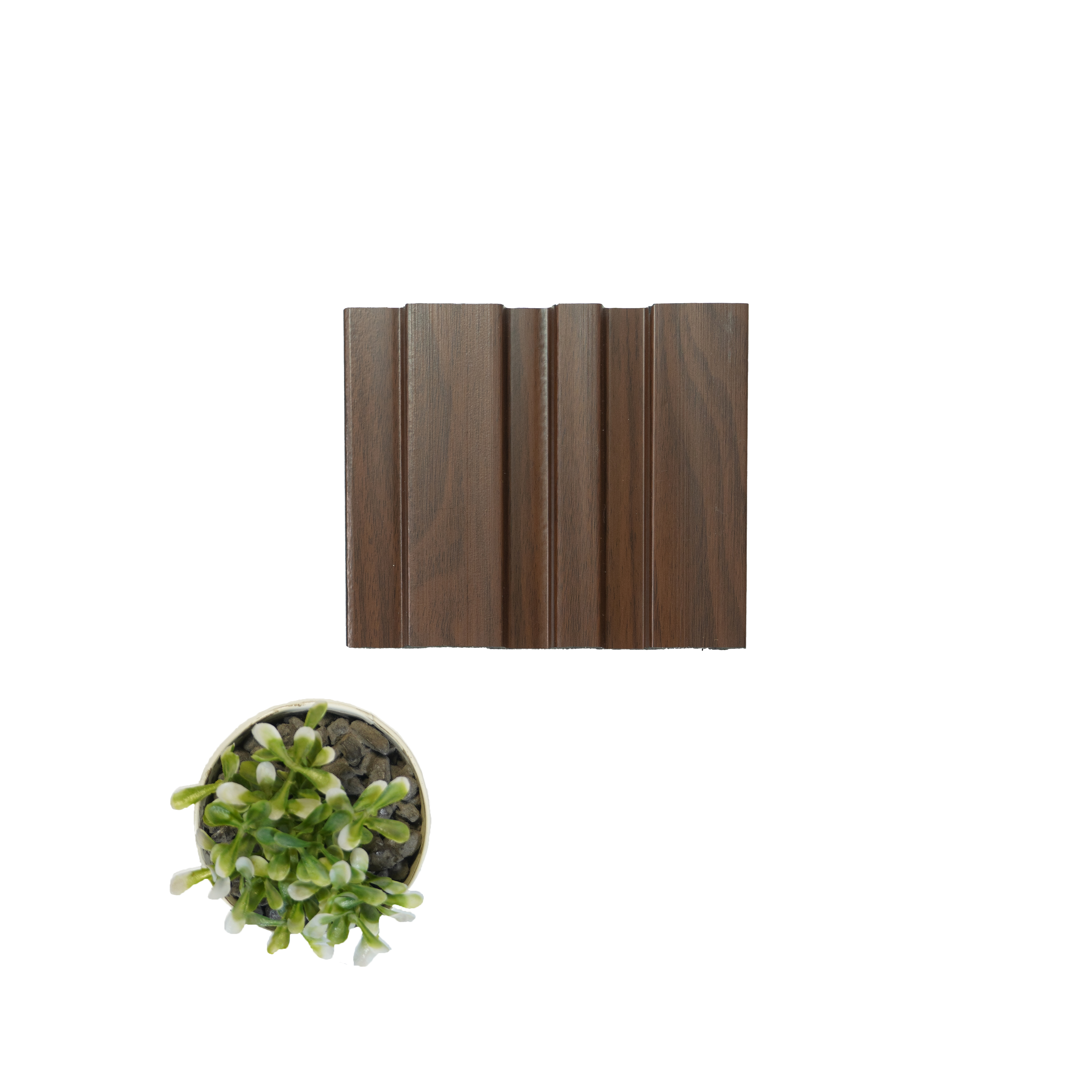 Brown Wooden Louver 1192 244 (Trend 1192) 8 ft x 4.9 inch Charcoal Panel - 12 mm | Suitable for Feature Wall, TV Unit & Living Room | Width is Subjected to 5% Variation