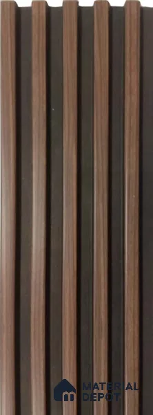 Brown Wooden Louver 1197 244 (Trend 1197) 8 ft x 4.9 inch Charcoal Panel - 12 mm | Suitable for Feature Wall, TV Unit & Living Room | Width is Subjected to 5% Variation