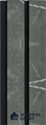 Grey Marble Louver 1202 244 (Trend 1202) 8 ft x 4.9 inch Charcoal Panel - 12 mm | Suitable for Feature Wall, TV Unit & Living Room | Width is Subjected to 5% Variation