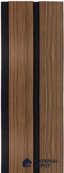 Brown Wooden Louver 1203 244 (Trend 1203) 8 ft x 4.9 inch Charcoal Panel - 12 mm | Suitable for Feature Wall, TV Unit & Living Room | Width is Subjected to 5% Variation