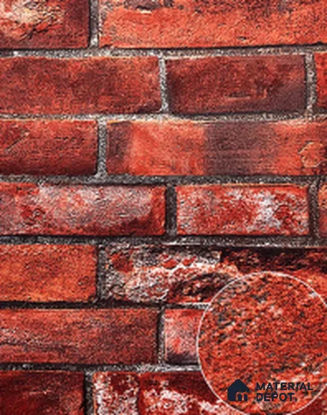 12062 | 10 Meter x 21 Inches Brick Look Wallpaper - 57.41 Sq. Ft. | Minimum 15% wastage during installation