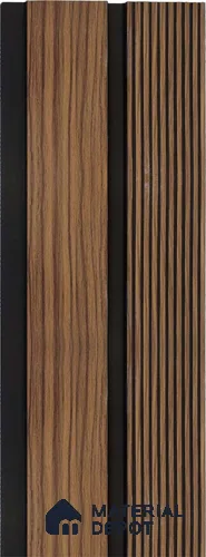 Brown Wooden Louver 1209 244 (Trend 1209) 8 ft x 4.9 inch Charcoal Panel - 12 mm | Suitable for Feature Wall, TV Unit & Living Room | Width is Subjected to 5% Variation