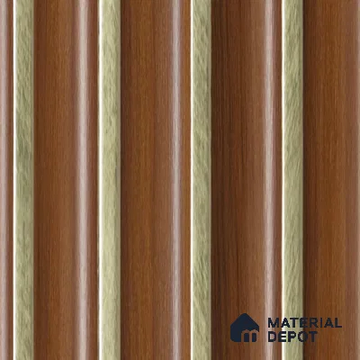 Brown Wooden Louver 1216 244 (Trend 1216) 8 ft x 4.9 inch Charcoal Panel - 12 mm | Suitable for Feature Wall, TV Unit & Living Room | Width is Subjected to 5% Variation