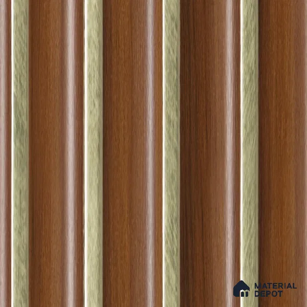 Brown Wooden Louver 1216 244 (Trend 1216) 8 ft x 4.9 inch Charcoal Panel - 12 mm | Suitable for Feature Wall, TV Unit & Living Room | Width is Subjected to 5% Variation