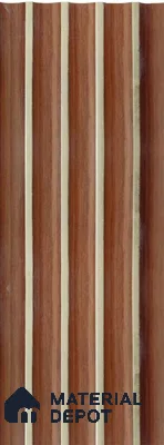 Brown Wooden Louver 1216 244 (Trend 1216) 8 ft x 4.9 inch Charcoal Panel - 12 mm | Suitable for Feature Wall, TV Unit & Living Room | Width is Subjected to 5% Variation