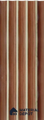 Brown Wooden Louver 1216 244 (Trend 1216) 8 ft x 4.9 inch Charcoal Panel - 12 mm | Suitable for Feature Wall, TV Unit & Living Room | Width is Subjected to 5% Variation