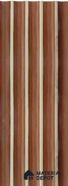 Brown Wooden Louver 1216 244 (Trend 1216) 8 ft x 4.9 inch Charcoal Panel - 12 mm | Suitable for Feature Wall, TV Unit & Living Room | Width is Subjected to 5% Variation
