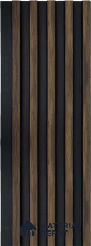 Brown Wooden Louver 1221 244 (Trend 1221) 8 ft x 4.9 inch Charcoal Panel - 12 mm | Suitable for Feature Wall, TV Unit & Living Room | Width is Subjected to 5% Variation