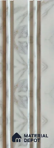 Grey Marble Louver 1229 244 (Trend 1229) 8 ft x 4.9 inch Charcoal Panel - 12 mm | Suitable for Feature Wall, TV Unit & Living Room | Width is Subjected to 5% Variation