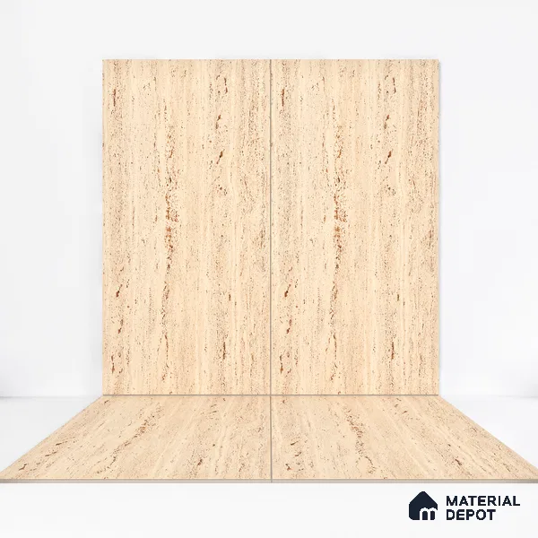 Punch Floor & Wall Tile TL 06274 B Bash Beige Tranquil 4 ft x 2 ft Vitrified Punch Finish - 9 mm (Random Design 3) | Suitable for Living Room, Bedroom, Bathroom & Kitchen (Sample)