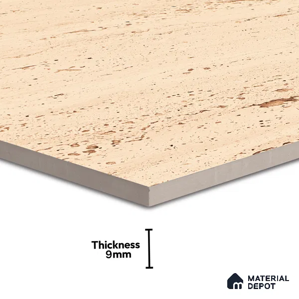 Punch Floor & Wall Tile TL 06274 B Bash Beige Tranquil 4 ft x 2 ft Vitrified Punch Finish - 9 mm (Random Design 3) | Suitable for Living Room, Bedroom, Bathroom & Kitchen (Sample)