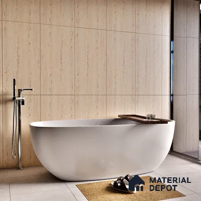 Punch Floor & Wall Tile TL 06274 B Bash Beige Tranquil 4 ft x 2 ft Vitrified Punch Finish - 9 mm (Random Design 3) | Suitable for Living Room, Bedroom, Bathroom & Kitchen (Sample)