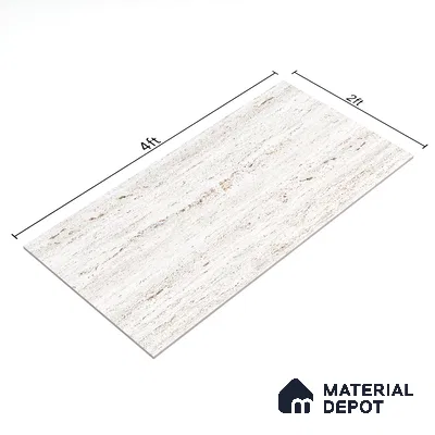 Punch Floor & Wall Tile TL 06274 C Bash Glaze Pearl 4 ft x 2 ft Vitrified Punch Finish - 9 mm (Random Design 3) | Suitable for Living Room, Bedroom, Bathroom & Kitchen (Sample)