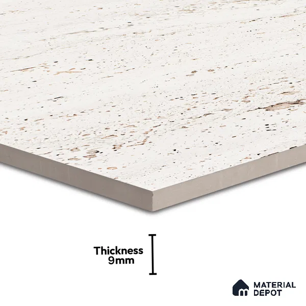 Punch Floor & Wall Tile TL 06274 C Bash Glaze Pearl 4 ft x 2 ft Vitrified Punch Finish - 9 mm (Random Design 3) | Suitable for Living Room, Bedroom, Bathroom & Kitchen (Sample)
