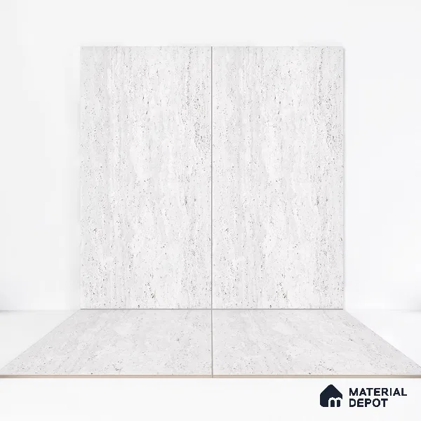 Punch Floor & Wall Tile TL 06274 Bash Arctic Frost 4 ft x 2 ft Vitrified Punch Finish - 9 mm (Random Design 3) | Suitable for Living Room, Bedroom, Bathroom & Kitchen