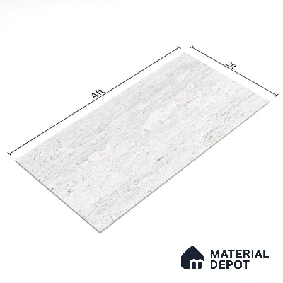 Punch Floor & Wall Tile TL 06274 Bash Arctic Frost 4 ft x 2 ft Vitrified Punch Finish - 9 mm (Random Design 3) | Suitable for Living Room, Bedroom, Bathroom & Kitchen