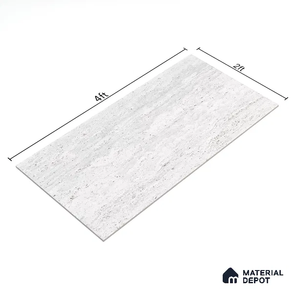 Punch Floor & Wall Tile TL 06274 Bash Arctic Frost 4 ft x 2 ft Vitrified Punch Finish - 9 mm (Random Design 3) | Suitable for Living Room, Bedroom, Bathroom & Kitchen
