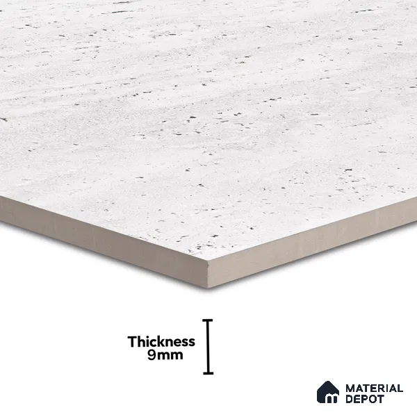 Punch Floor & Wall Tile TL 06274 Bash Arctic Frost 4 ft x 2 ft Vitrified Punch Finish - 9 mm (Random Design 3) | Suitable for Living Room, Bedroom, Bathroom & Kitchen