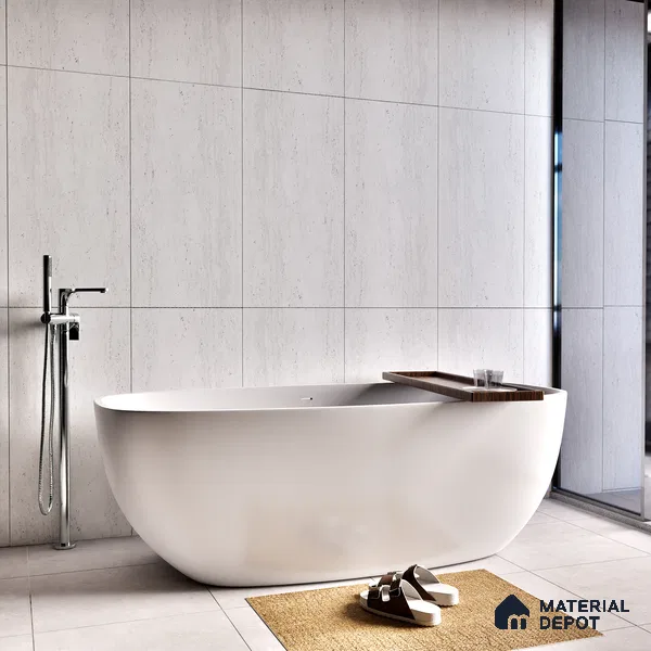 Punch Floor & Wall Tile TL 06274 Bash Arctic Frost 4 ft x 2 ft Vitrified Punch Finish - 9 mm (Random Design 3) | Suitable for Living Room, Bedroom, Bathroom & Kitchen
