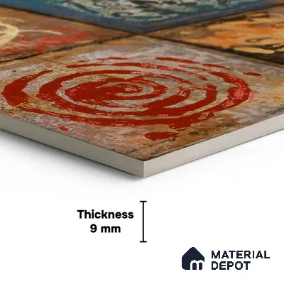 151 Moroccan Magma Series 300x300 mm Glue Textured Finish Wall & Floor Tile - 9 mm (Random 4) (Sample)