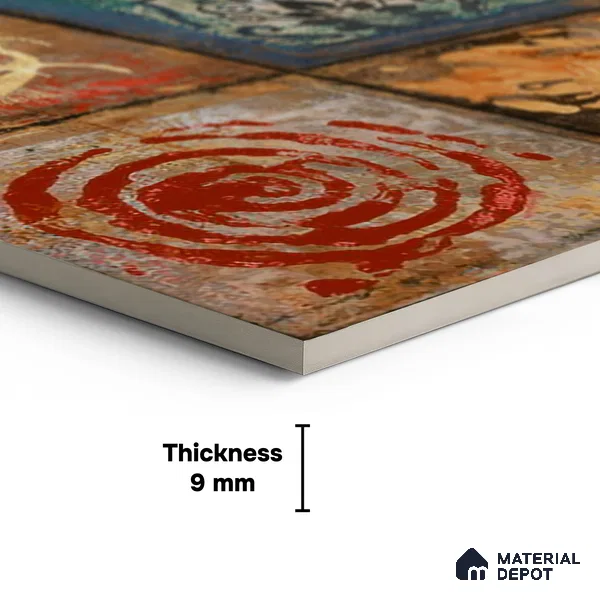 151 Moroccan Magma Series 300x300 mm Glue Textured Finish Wall & Floor Tile - 9 mm (Random 4) (Sample)