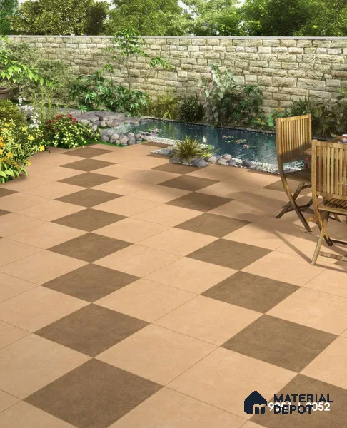 Tile TL 12467 16 inc x 16 inc Vitrified Finish Tile - 12 mm