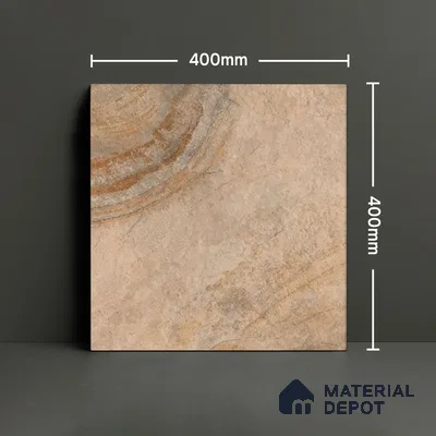 Stone Floor Tile TL 10096 Modulo Bizero | 16 x 16 inch - 12 mm thick | Vitrified Anti Skid Matte Finish Heavy Duty Parking Tile | Ideal For Outdoor, High Traffic Areas, Terrace | Pattern Alignment May Vary | 2-3 mm Spacer is Mandatory (Sample)