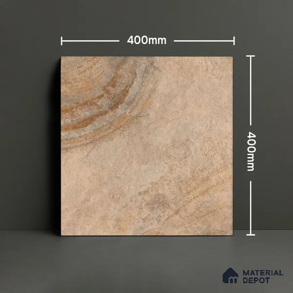 Stone Floor Tile TL 10096 Modulo Bizero | 16 x 16 inch - 12 mm thick | Vitrified Anti Skid Matte Finish Heavy Duty Parking Tile | Ideal For Outdoor, High Traffic Areas, Terrace | Pattern Alignment May Vary | 2-3 mm Spacer is Mandatory (Sample)