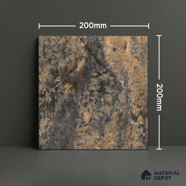 Stone Floor Tile TL 10096 C Modulo Bizero 8 x 8 inch Matte Finish Vitrified Anti Skid Tile - 12 mm | Suitable For Balcony, Patio, Outdoor (Sample)