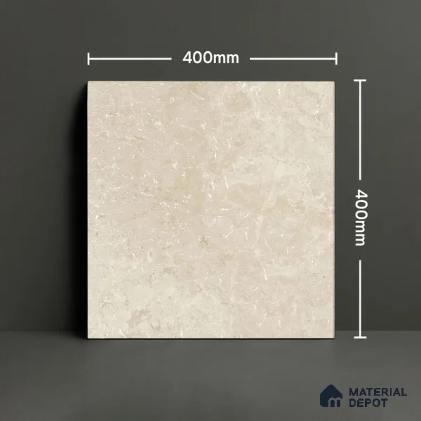 Stone Floor Tile TL 10094 Modulo Beige | 16 x 16 inch - 12 mm thick | Vitrified Anti Skid Matte Finish Heavy Duty Parking Tile | Ideal For Outdoor, High Traffic Areas, Terrace | Pattern Alignment May Vary | 2-3 mm Spacer is Mandatory
