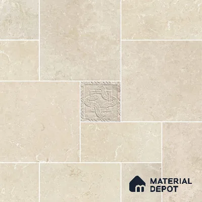 Stone Floor Tile TL 10094 C Modulo Beige 8 x 8 inch Matte Finish Vitrified Anti Skid Tile - 12 mm | Suitable For Balcony, Patio, Bathroom