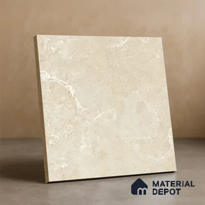 Stone Floor Tile TL 10094 C Modulo Beige 8 x 8 inch Matte Finish Vitrified Anti Skid Tile - 12 mm | Suitable For Balcony, Patio, Bathroom