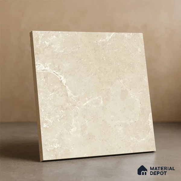 Stone Floor Tile TL 10094 C Modulo Beige 8 x 8 inch Matte Finish Vitrified Anti Skid Tile - 12 mm | Suitable For Balcony, Patio, Bathroom
