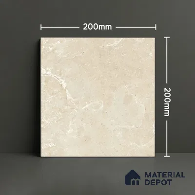 Stone Floor Tile TL 10094 C Modulo Beige 8 x 8 inch Matte Finish Vitrified Anti Skid Tile - 12 mm | Suitable For Balcony, Patio, Bathroom