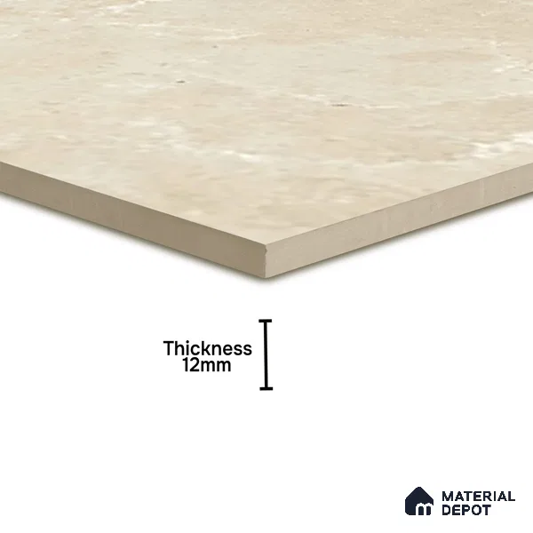 Stone Floor Tile TL 10094 C Modulo Beige 8 x 8 inch Matte Finish Vitrified Anti Skid Tile - 12 mm | Suitable For Balcony, Patio, Bathroom