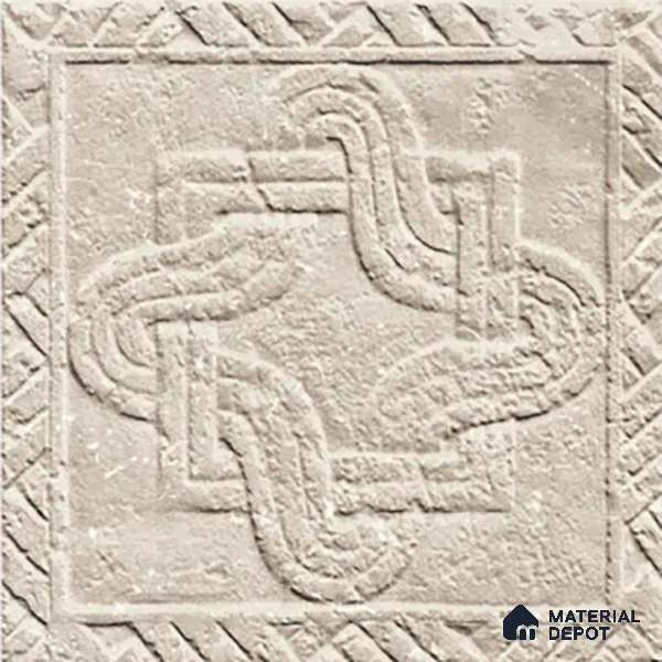Subway Floor Tile TL 10094 D Modulo Beige Decor 8 x 8 inch Matte Finish Vitrified Anti Skid Tile - 12 mm | 4 Random Design | Suitable For Balcony, Patio, Bathroom | Please Expect a Slight Variation of Pattern