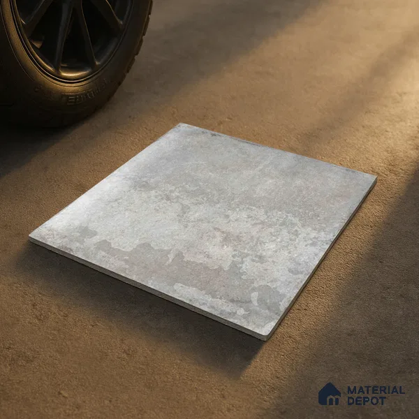 Stone Floor Tile TL 10093 Modulo Grafite | 16 x 16 inch - 12 mm thick | Vitrified Anti Skid Matte Finish Heavy Duty Parking Tile | Ideal For Outdoor, High Traffic Areas, Terrace | Pattern Alignment May Vary | 2-3 mm Spacer is Mandatory