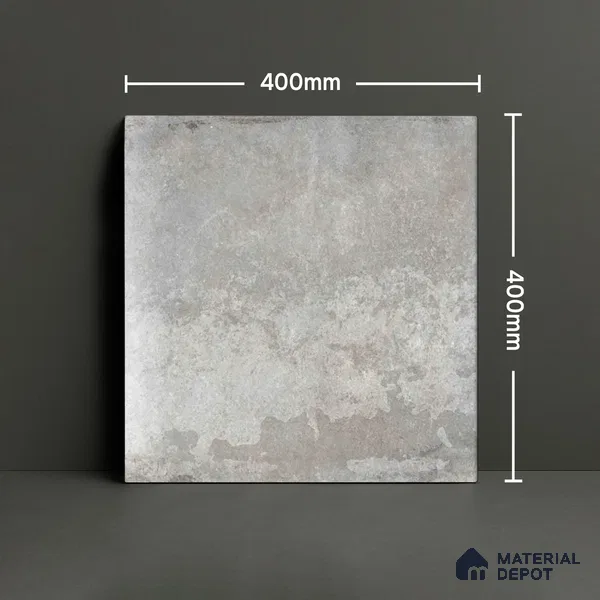 Stone Floor Tile TL 10093 Modulo Grafite | 16 x 16 inch - 12 mm thick | Vitrified Anti Skid Matte Finish Heavy Duty Parking Tile | Ideal For Outdoor, High Traffic Areas, Terrace | Pattern Alignment May Vary | 2-3 mm Spacer is Mandatory