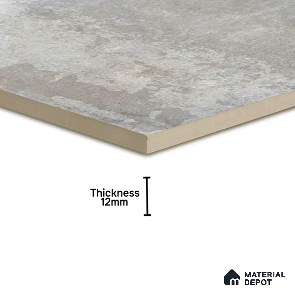 Stone Floor Tile TL 10093 Modulo Grafite | 16 x 16 inch - 12 mm thick | Vitrified Anti Skid Matte Finish Heavy Duty Parking Tile | Ideal For Outdoor, High Traffic Areas, Terrace | Pattern Alignment May Vary | 2-3 mm Spacer is Mandatory