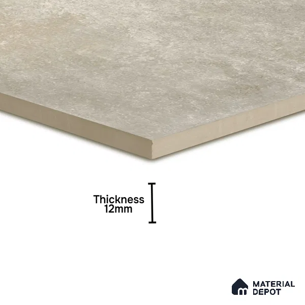 Stone Floor Tile TL 10100 Siena Beige | 16 x 16 inch - 12 mm thick | Vitrified Anti Skid Matte Finish Heavy Duty Parking Tile | Ideal For Bathroom, High Traffic Areas, Terrace | Pattern Alignment May Vary | 2-3 mm Spacer is Mandatory