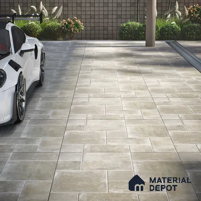 Stone Floor Tile TL 10100 Siena Beige | 16 x 16 inch - 12 mm thick | Vitrified Anti Skid Matte Finish Heavy Duty Parking Tile | Ideal For Bathroom, High Traffic Areas, Terrace | Pattern Alignment May Vary | 2-3 mm Spacer is Mandatory
