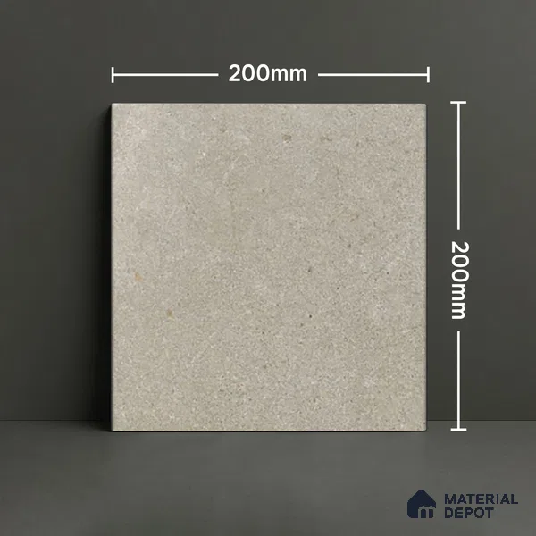 Stone Floor Tile TL 10100 C Siena Beige 8 x 8 inch Matte Finish Vitrified Anti Skid Tile - 12 mm | Suitable For Balcony, Patio, Bathroom